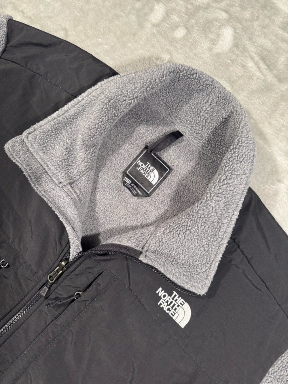 The North Face Denali Fleece Full Zip Jacket Gray/Black Polartec Size XXL